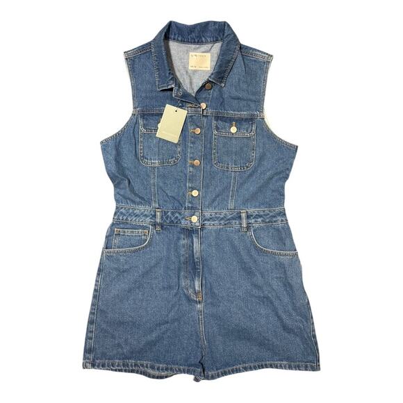ASOS Denim Romper - NWT - Size UK 16 or US 12 - Picture 1 of 6